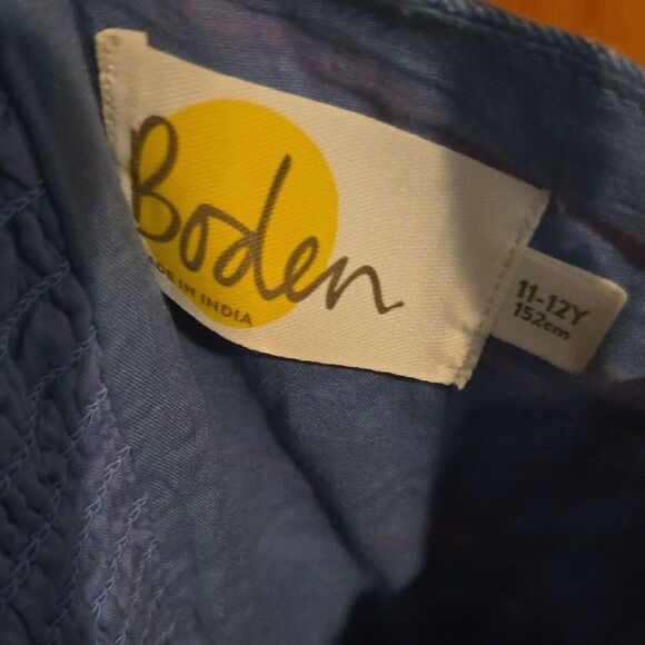 Mini Boden Blue and White Pleated Sundress - Picture 2 of 3